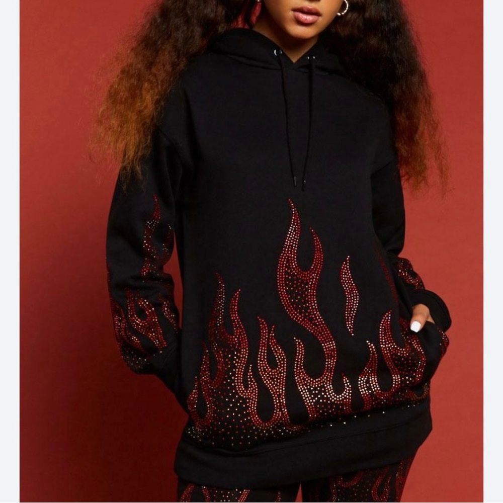 Forever 21 X Flamin Hot Cheetos Hooded Sweatshirt - Picture 1 of 7